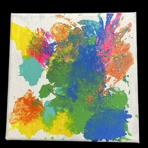 Original Acrylic Abstract Painting on Canvas 8" x 8"
